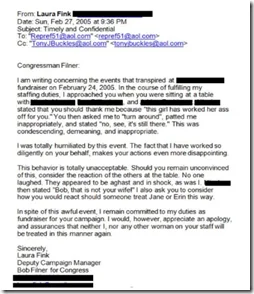 laura fink email to bob filner