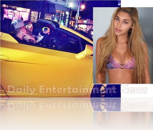 chantel Jeffries JustinBieber Yellow Lamborghini Miami picture