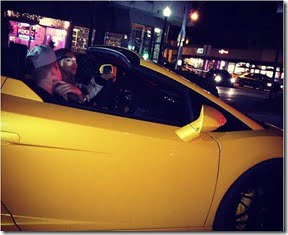 chantel Jeffries JustinBieber Yellow Lamborghini Miami picture