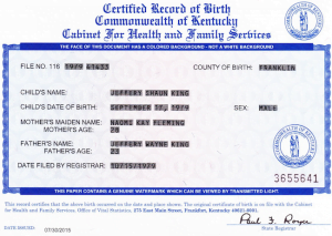 Shaun King birth certificate